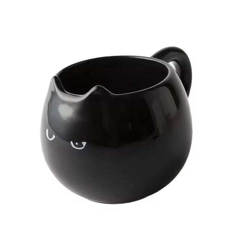 Adorable hand - painted cat - shaped ceramic mug, perfect for coffee or tea. - Julia M LifeStyles