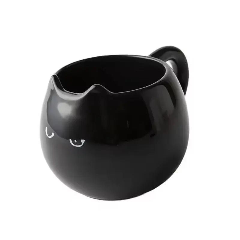 Adorable hand - painted cat - shaped ceramic mug, perfect for coffee or tea. - Julia M LifeStyles