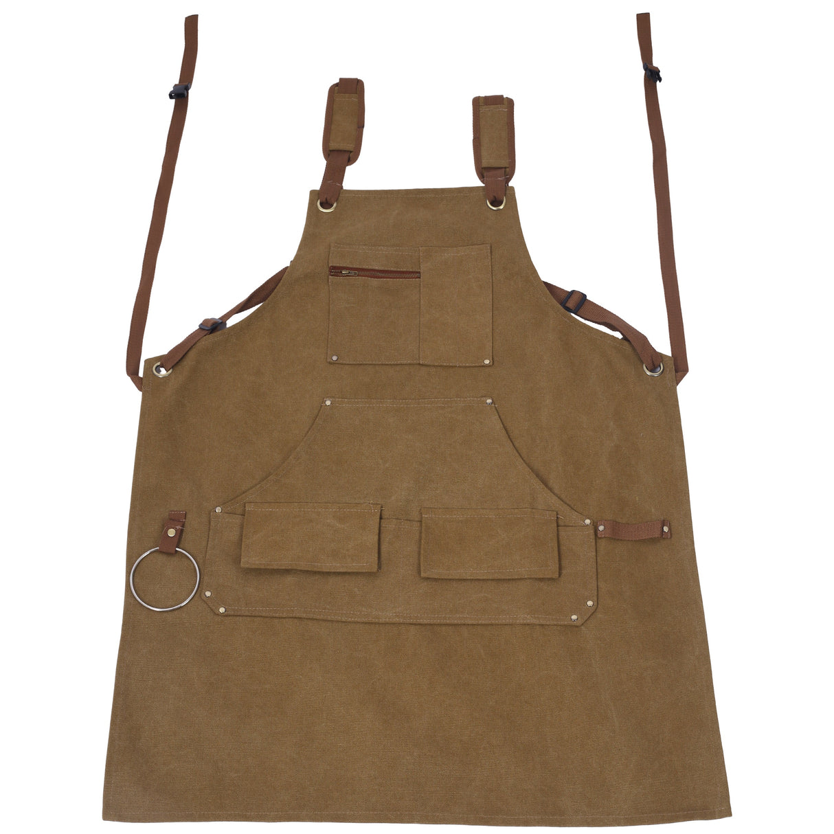Long heavy-duty canvas tool apron, carpenter apron, carpenter 16 ounces, fully adjustable, no need for waxing eprolo
