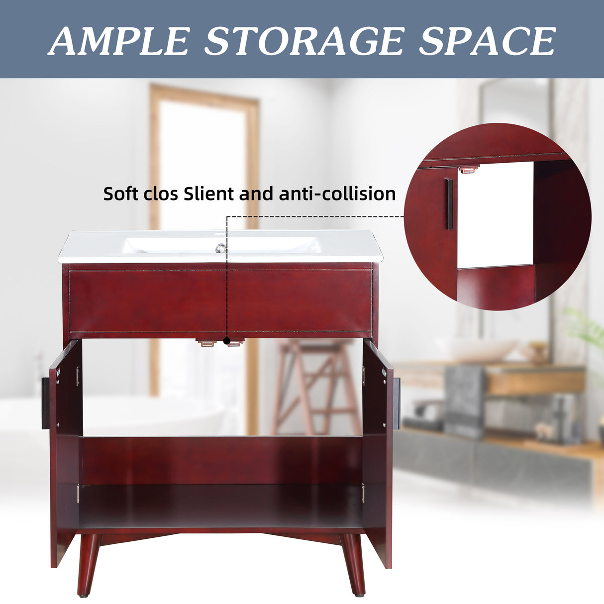 Bathroom vanity Set with Sink, Combo Cabinet, Bathroom Storage Cabinet - Julia M LifeStyles