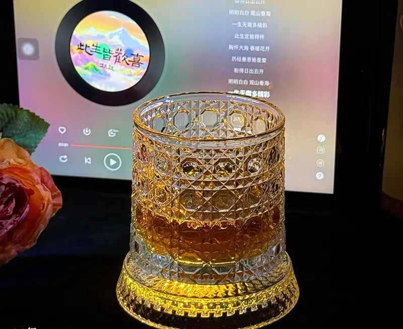 Luminous Rotating Whiskey Glass Tumbler