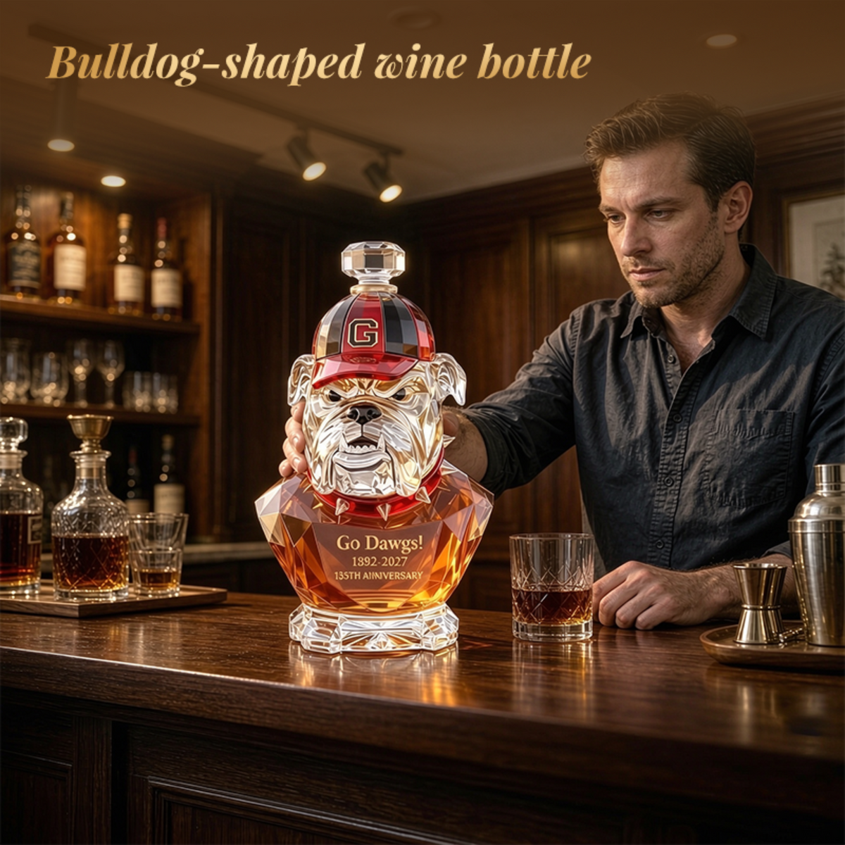 Sculptural Glass Spirits Decanter