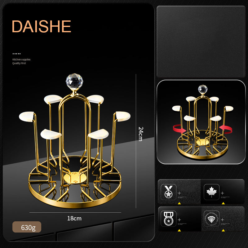 Rotating water glass holder Hanging upside down drain glass holder Julia M Home & Kitchen