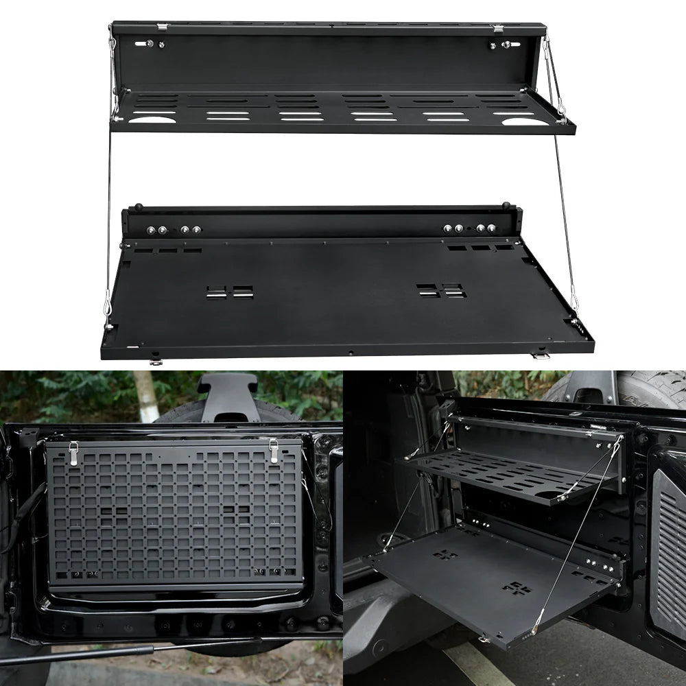 Tailgate Table & MOLLE Panel For Ford Bronco(2021-2024) - 2-Tier Camping Rack Julia M Home & Kitchen
