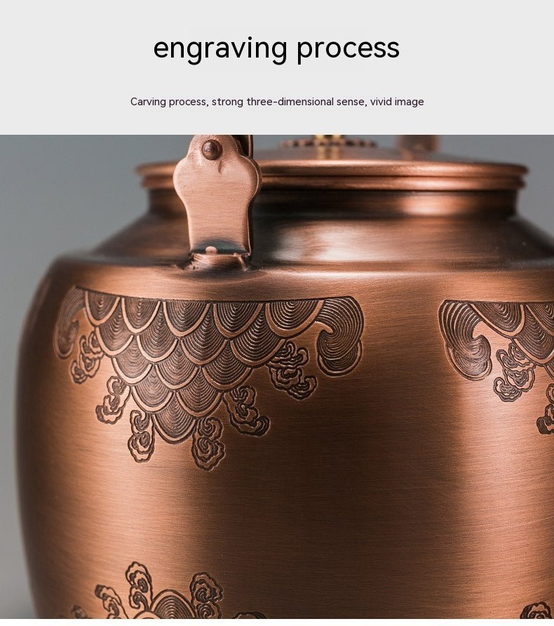 Copper Boiling Water Manual Mechanism Antique Tea Brewing Pot Julia M Home & Kitchen