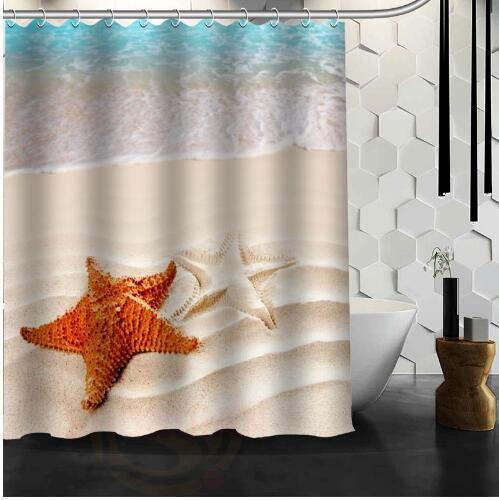 Waterproof Shower Curtain Bathroom Curtain Beach Spa Shower Curtain - Julia M LifeStyles