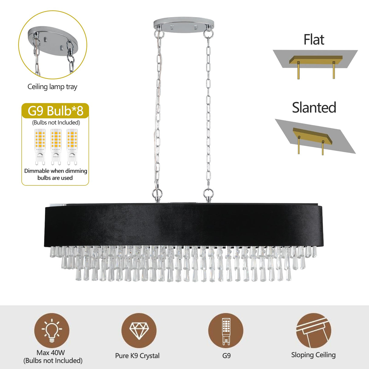 Luxurious Modern Crystal Chandelier for Elegant Living Rooms Julia M Home & Kitchen