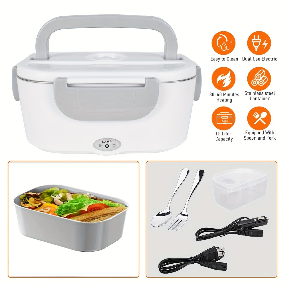 65W Electric Lunch Box Heater - Portable Food Warmer with Stainless Steel Tray Julia M Home & Kitchen
