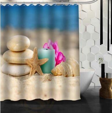 Waterproof Shower Curtain Bathroom Curtain Beach Spa Shower Curtain - Julia M LifeStyles