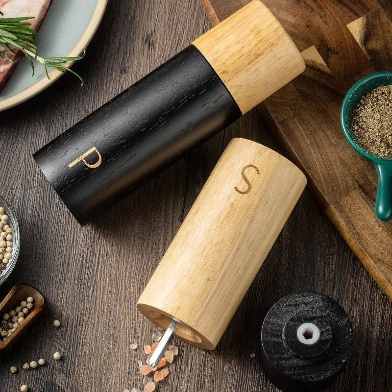 Oak Pepper Grinder Salt and Pepper Grinder Wooden Salt Mill Pepper Grinder with Adjustable Ceramic Rotor - Julia M LifeStyles
