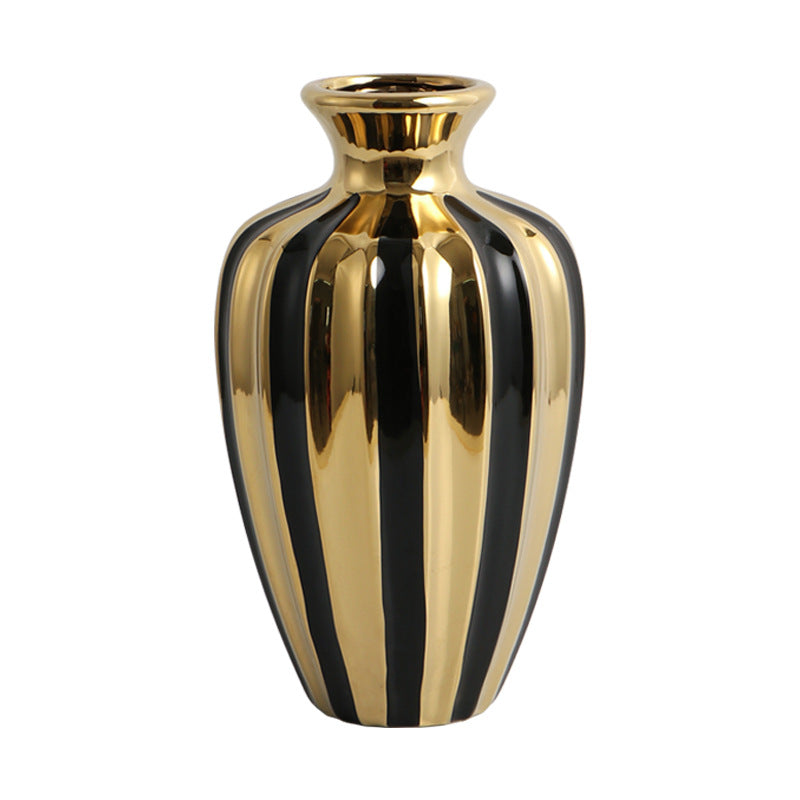 Light luxury ceramic jars creative living room vases flower arrangements ceramic jars dining table decorations handicrafts Julia M Home & Kitchen
