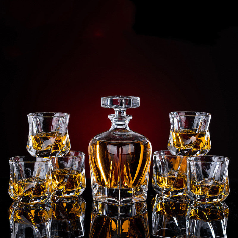 Thickened Whiskey Glass Set – Elegant European Crystal Wine Collection