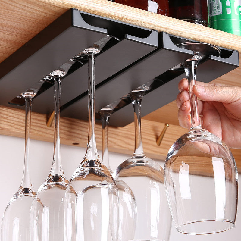 European Style Punch-Free Wine Glass Hanging Rack