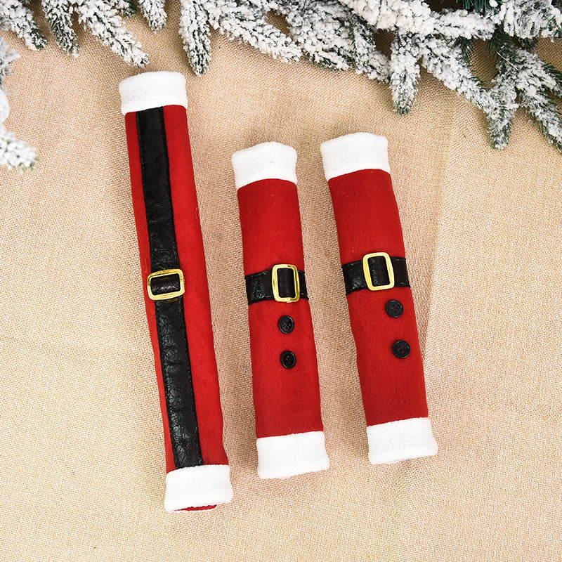 Christmas decorations, fleece cloth, refrigerator, gloves, home decorations, door handles, gloves, microwave oven, gloves Julia M Home & Kitchen
