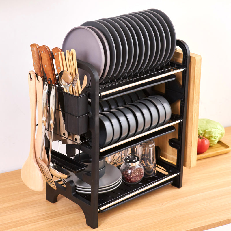 2 Layers Stainless Steel Dish Storage Rack Kitchen Storage Holder Dish Bowl Drain Rack eprolo