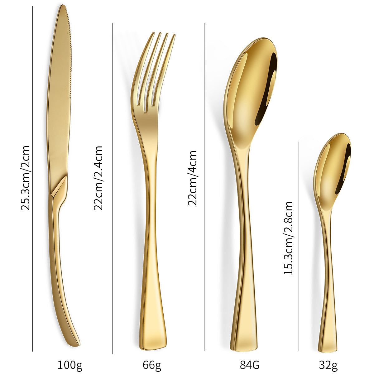 Luxury 24-Piece 304 Stainless Steel Cutlery Set - Dishwasher Safe Silverware Julia M Home & Kitchen