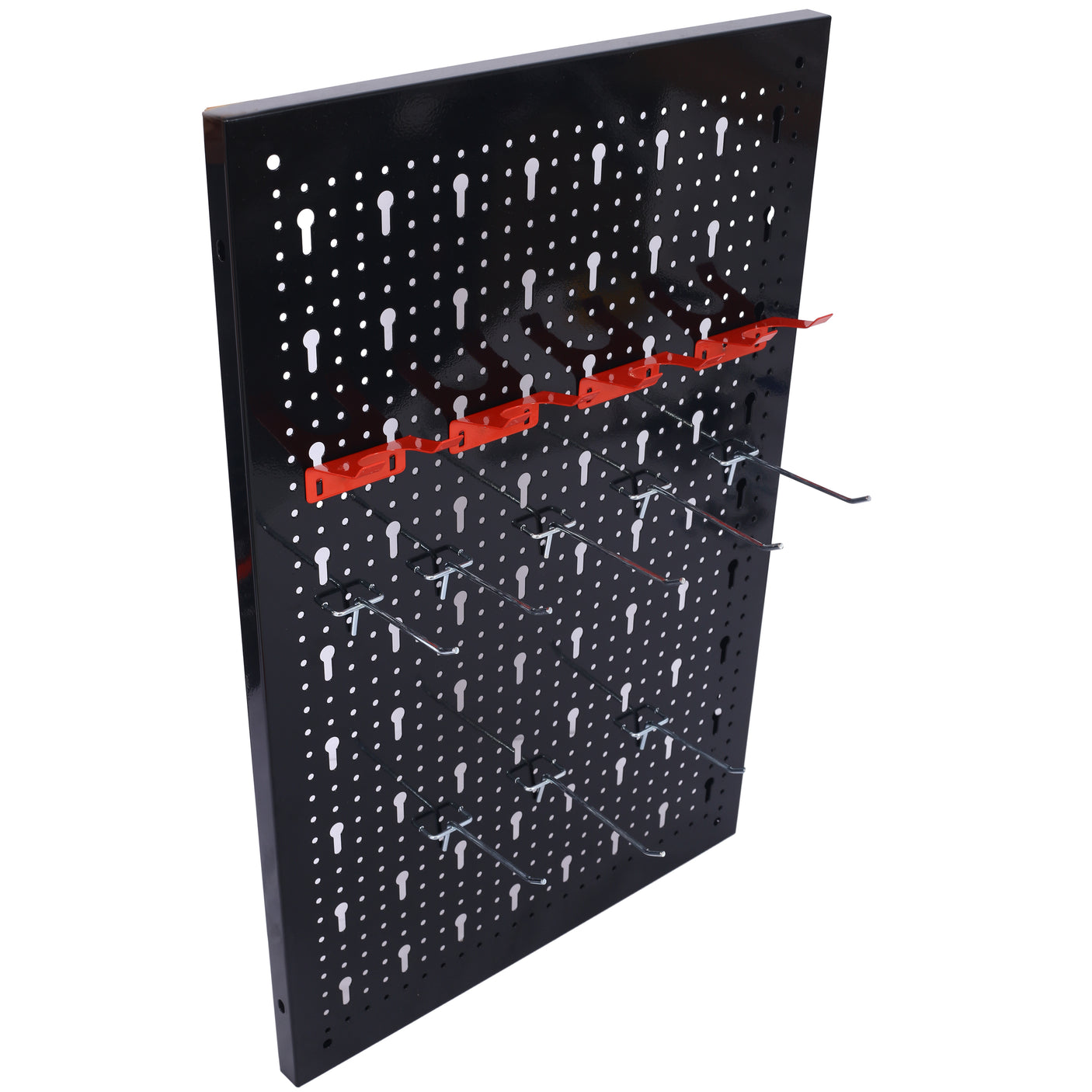 4-foot metal garage nail board tool rack with 3 nail board wall mounted tools for storing nail boards, black - Julia M LifeStyles