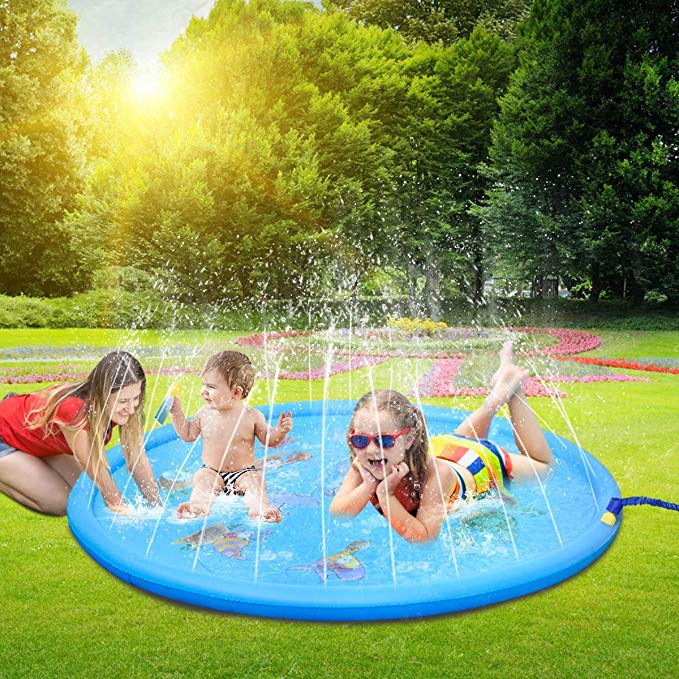 170 CM Summer Children's Baby Play Water Mat Games Beach Pad Lawn Inflatable Spray Water Cushion Toys Outdoor Tub Swiming Pool - Julia M LifeStyles