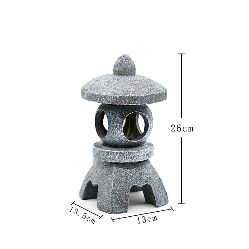 Solar-Powered Zen Garden Decor: Pagoda Lanterns & Statues eprolo