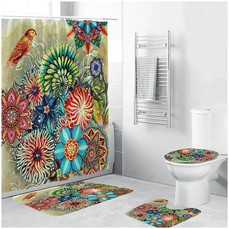 Bohemian Style 3D Digital Printing Polyester Waterproof and Mold Proof Shower Curtain Bathroom Shower Curtain - Julia M LifeStyles