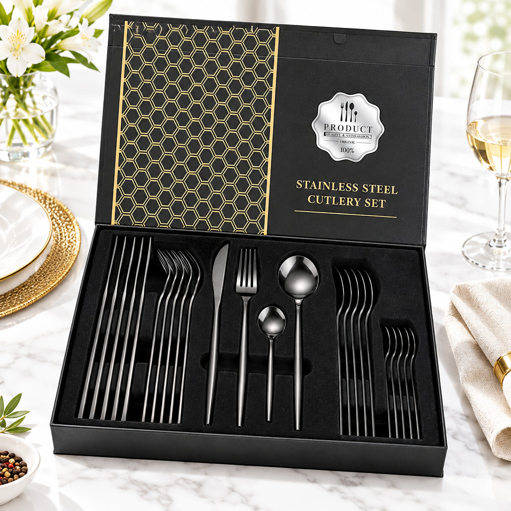 Atelier 24-Piece Stainless Steel Flatware Set