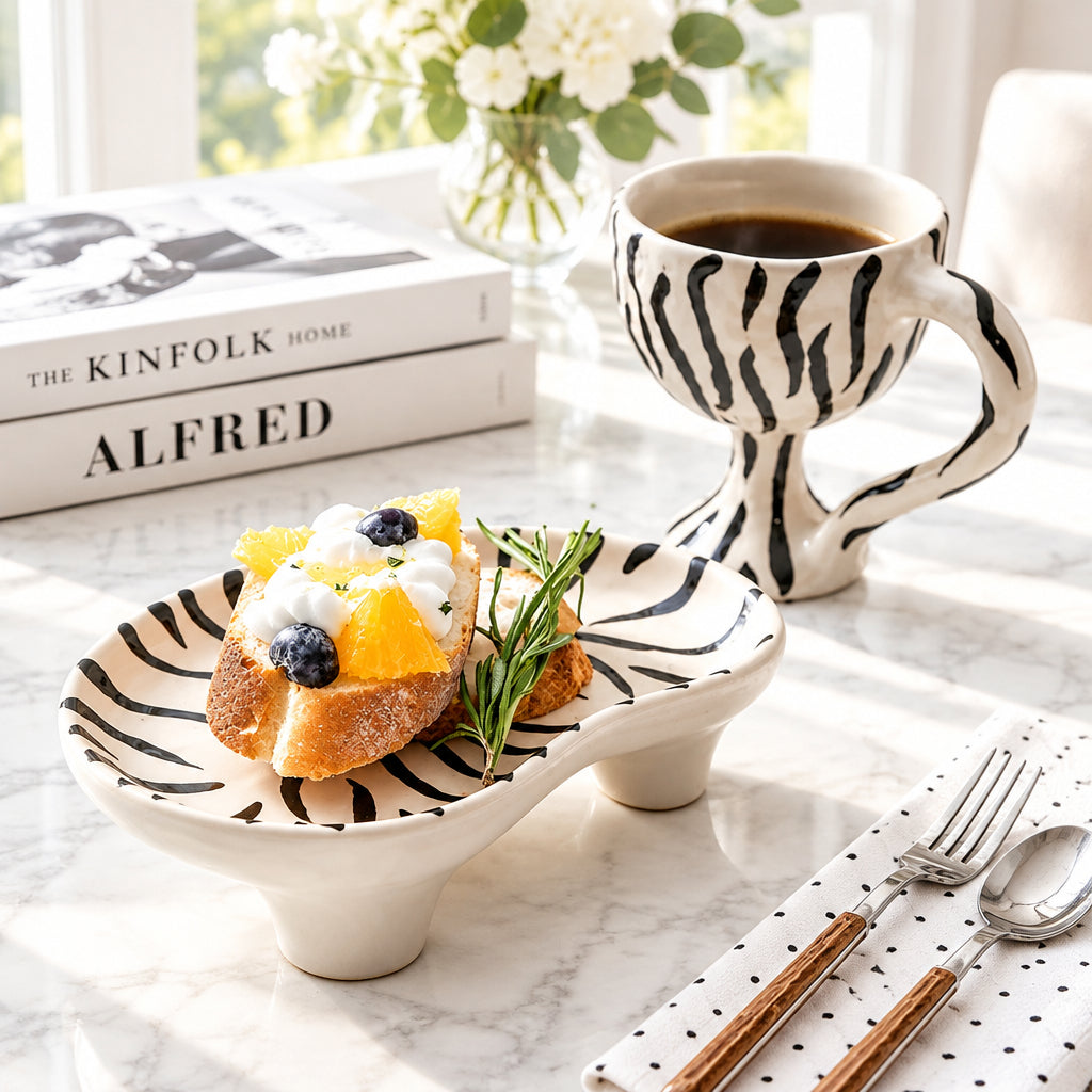 Miro Patterned Porcelain Goblet