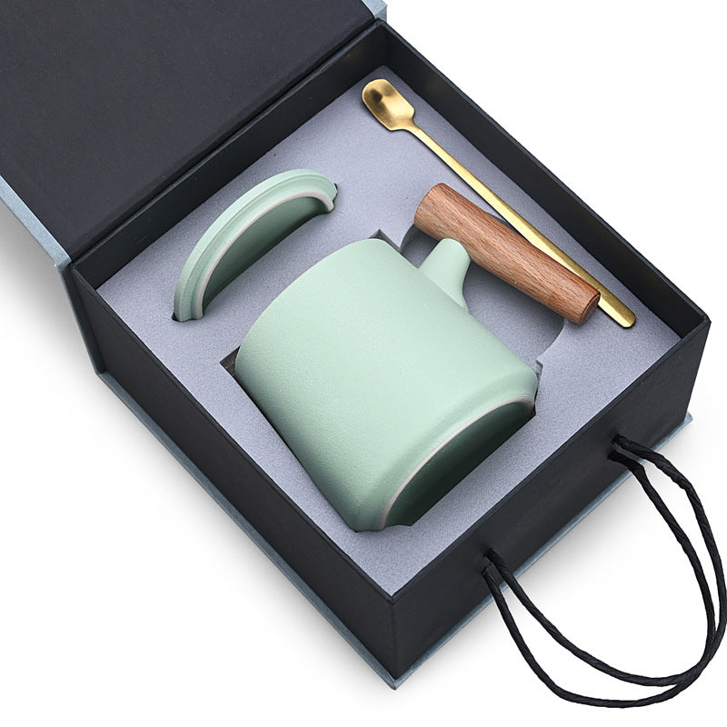 Charming Ceramic Coffee Mug Gift with Lid and Spoon Julia M Home & Kitchen