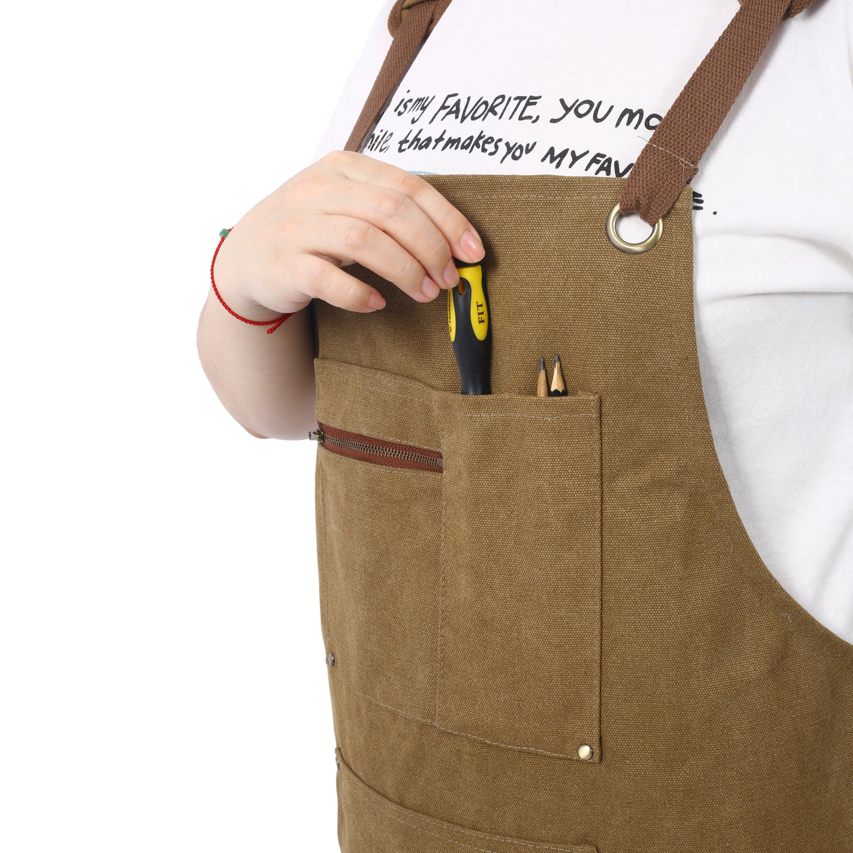 Long heavy-duty canvas tool apron, carpenter apron, carpenter 16 ounces, fully adjustable, no need for waxing eprolo
