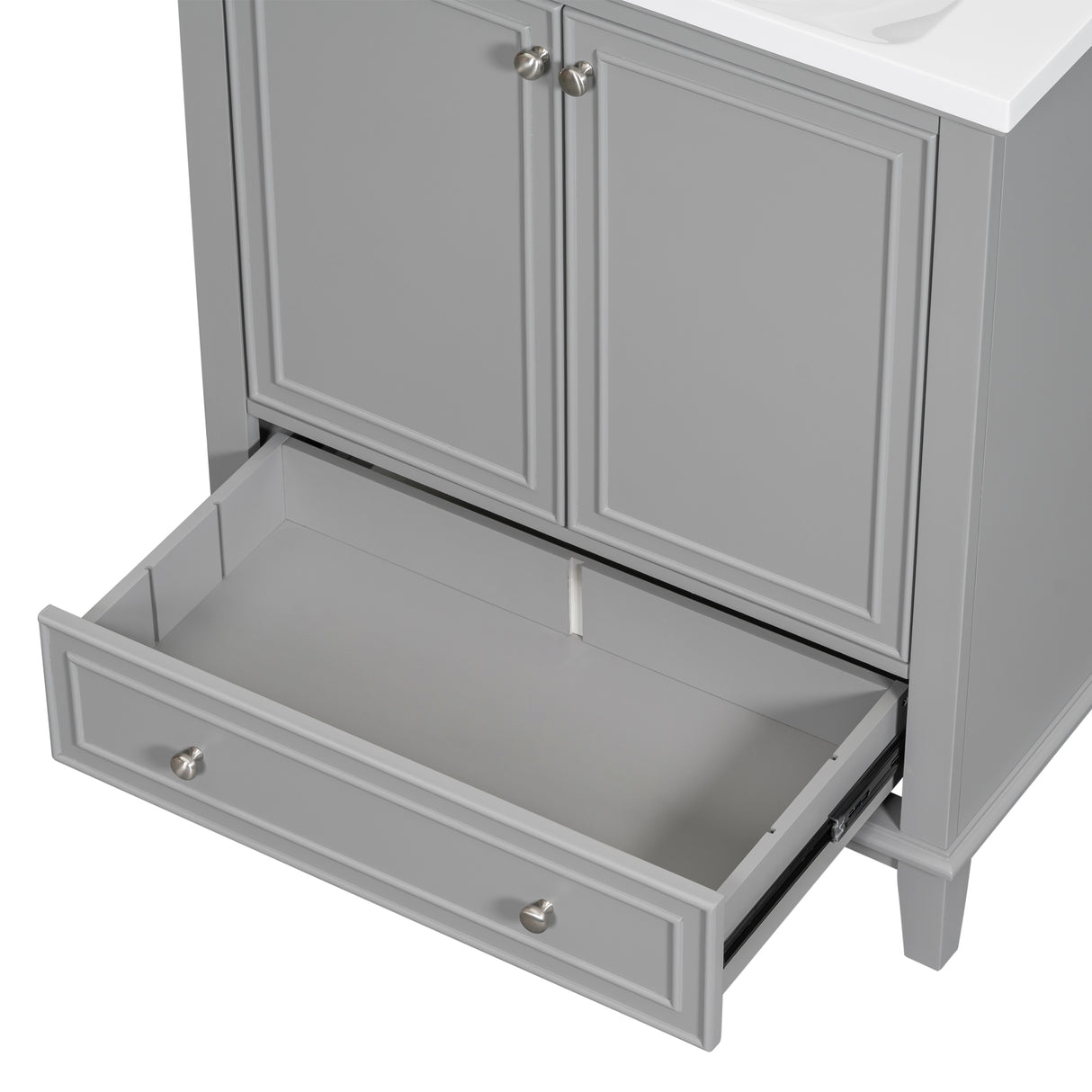 30 inch bathroom vanity no sink base only gray - Julia M LifeStyles