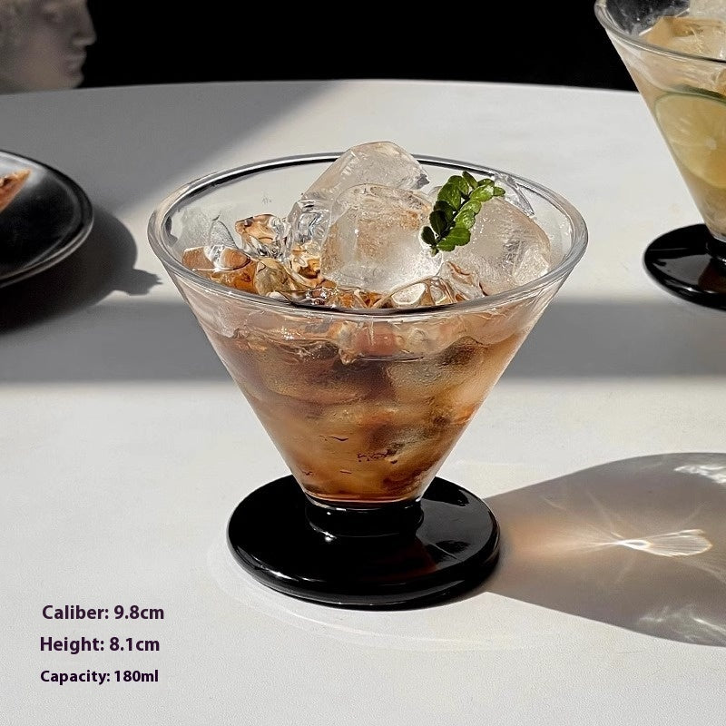 Elegant Irregular Glass Dessert Cup – 180ml-185ml