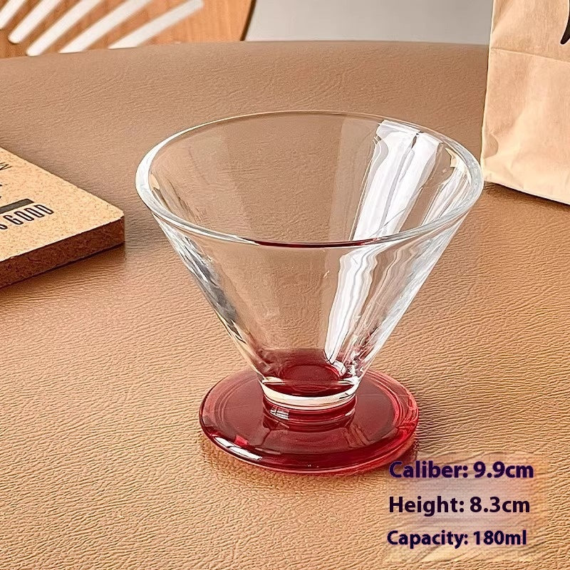 Elegant Irregular Glass Dessert Cup – 180ml-185ml