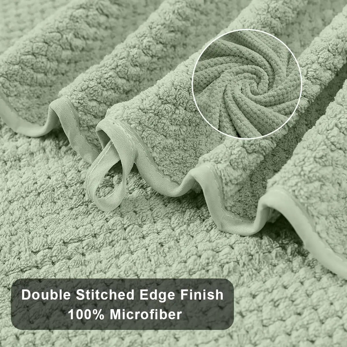 Julia M Lifestyles 8-Piece Luxury Green Towel Set - 600 GSM - Julia M LifeStyles