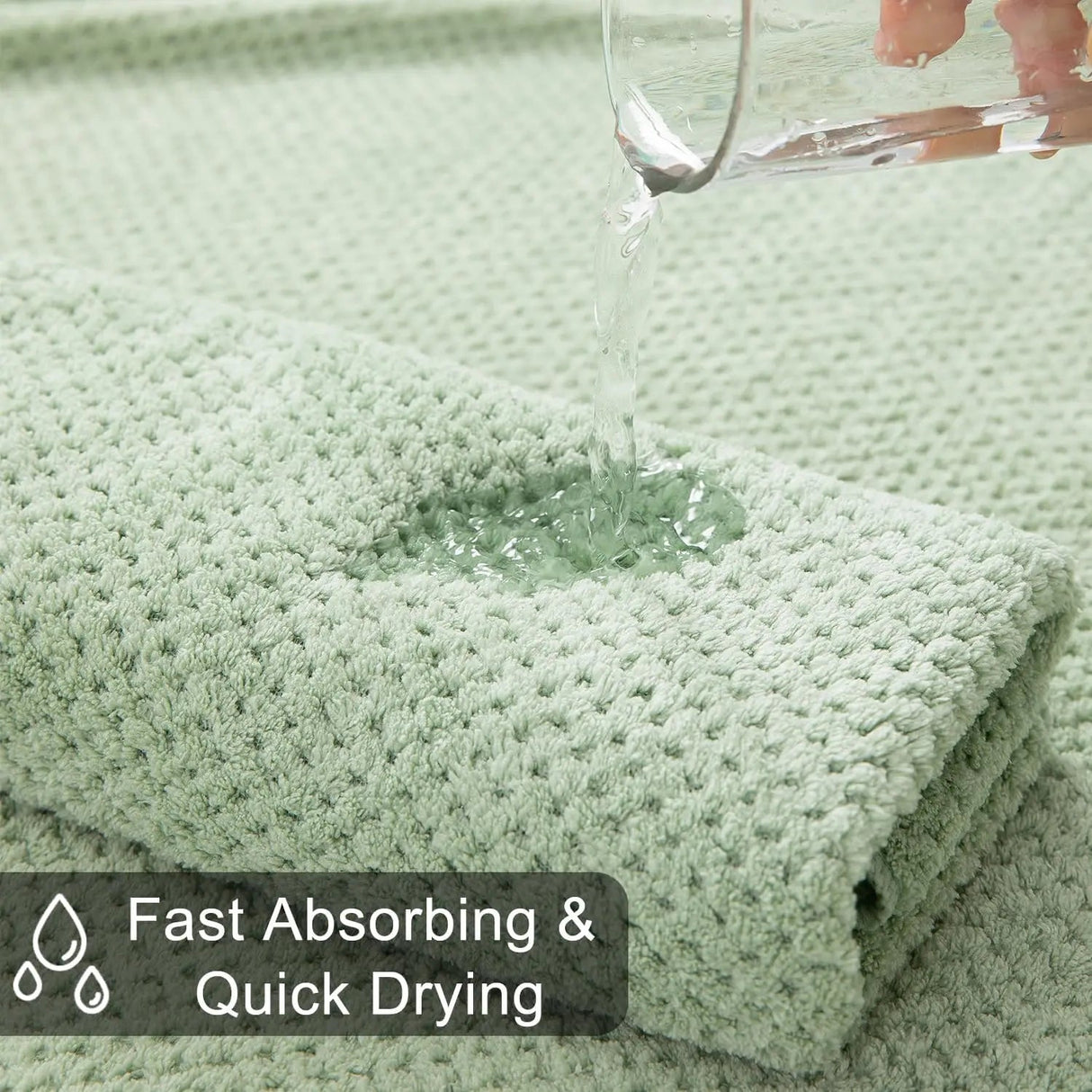 Julia M Lifestyles 8-Piece Luxury Green Towel Set - 600 GSM - Julia M LifeStyles