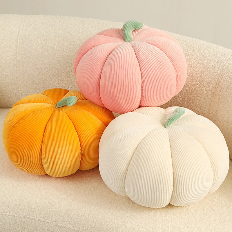 Cute Pumpkin Throw Pillow – Plush Minimalist Sofa & Bedhead Cushion