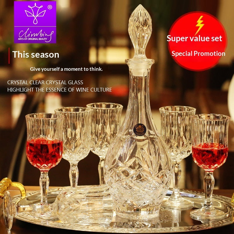 Elegance Crystal Glass Liquor Set – Timeless Sophistication