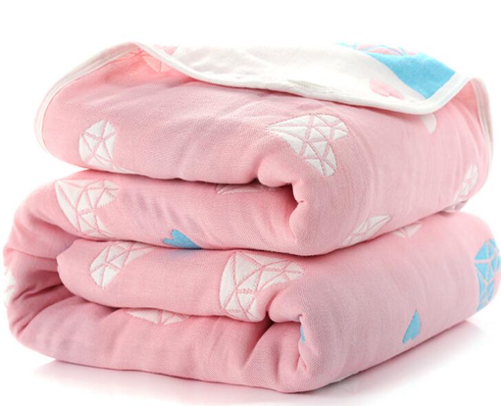 Baby Blankets Newborn Muslin Cotton 6 Layers Thick Swaddle Kids Receiving Blankets Children Cover Bedding eprolo
