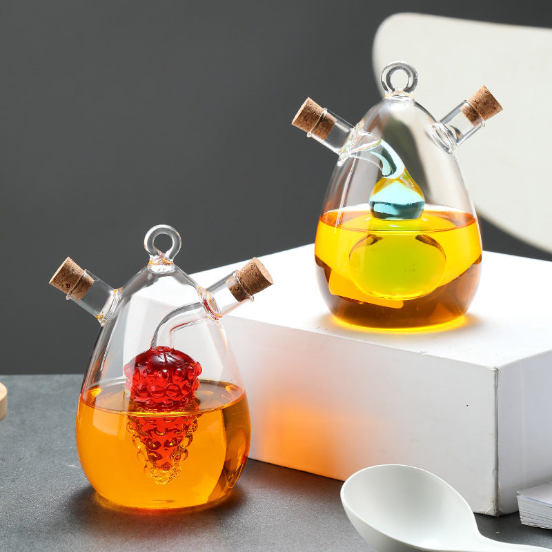Kitchen Storage Sealed Bottles, Double-layer 2-in-1 Glass Bottles, Oil, Vinegar, Sauce, Seasoning Bottles, Kitchen Tools Julia M Home & Kitchen