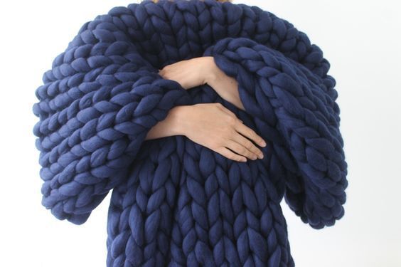 Nordic Thick Wool Hand-Woven Luxury Blanket Julia M Home & Kitchen