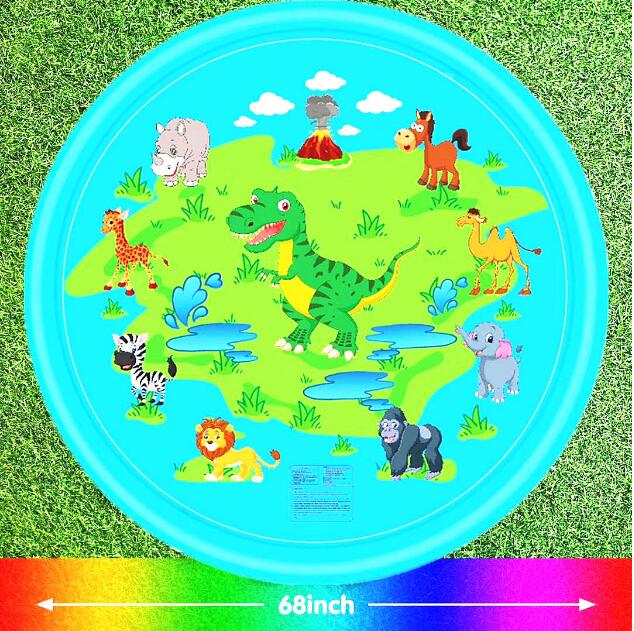 170 CM Summer Children's Baby Play Water Mat Games Beach Pad Lawn Inflatable Spray Water Cushion Toys Outdoor Tub Swiming Pool - Julia M LifeStyles