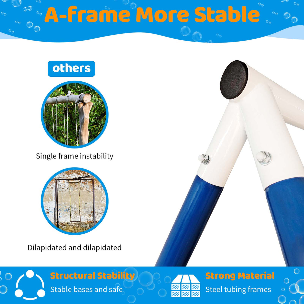 Metal Swing Stand With Saucer Outdoor Playground Metal Swing Set For Kids Outdoor Play Equipment eprolo