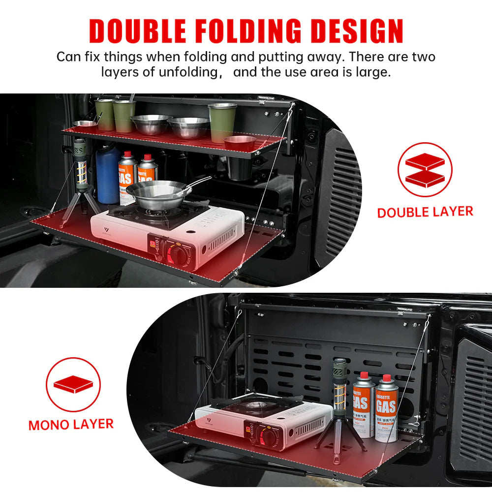 Tailgate Table & MOLLE Panel For Ford Bronco(2021-2024) - 2-Tier Camping Rack Julia M Home & Kitchen