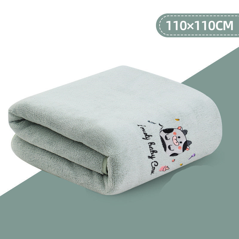 Premium Ultra-Absorbent Baby Cotton Bath Towel for Ages 1-4 Months