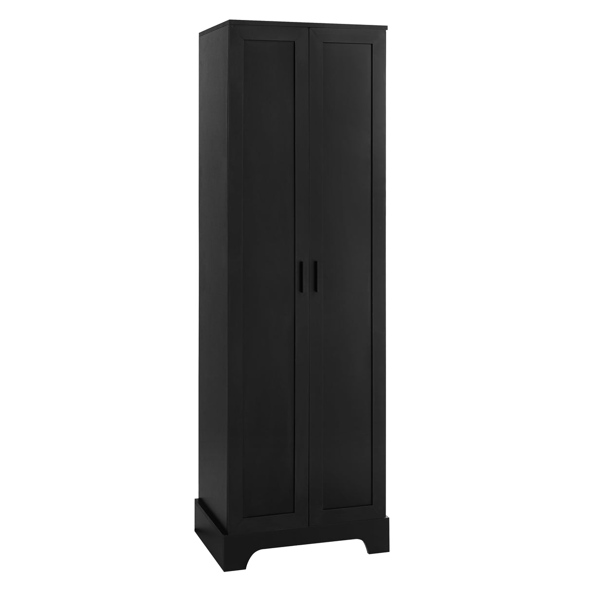 Storage Cabinet with Two Doors for Bathroom, Office, Adjustable Shelf, MDF Board, Black - Julia M LifeStyles