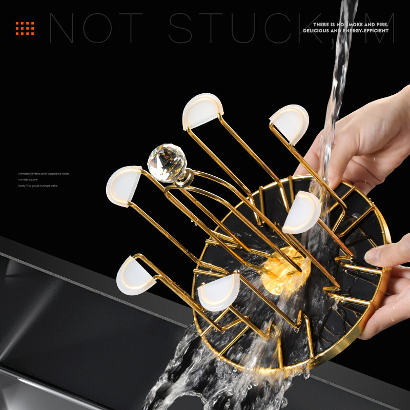 Rotating water glass holder Hanging upside down drain glass holder Julia M Home & Kitchen