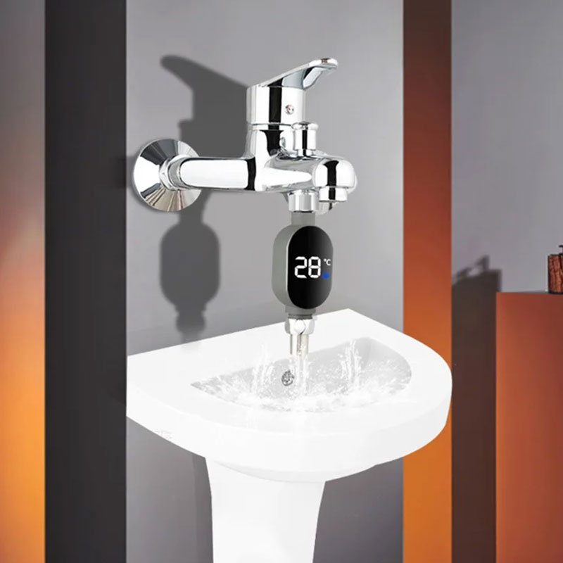 Black LED bathroom shower thermometer (0℃~99℃): accurate temp measurement, smart counter. Julia M Home & Kitchen