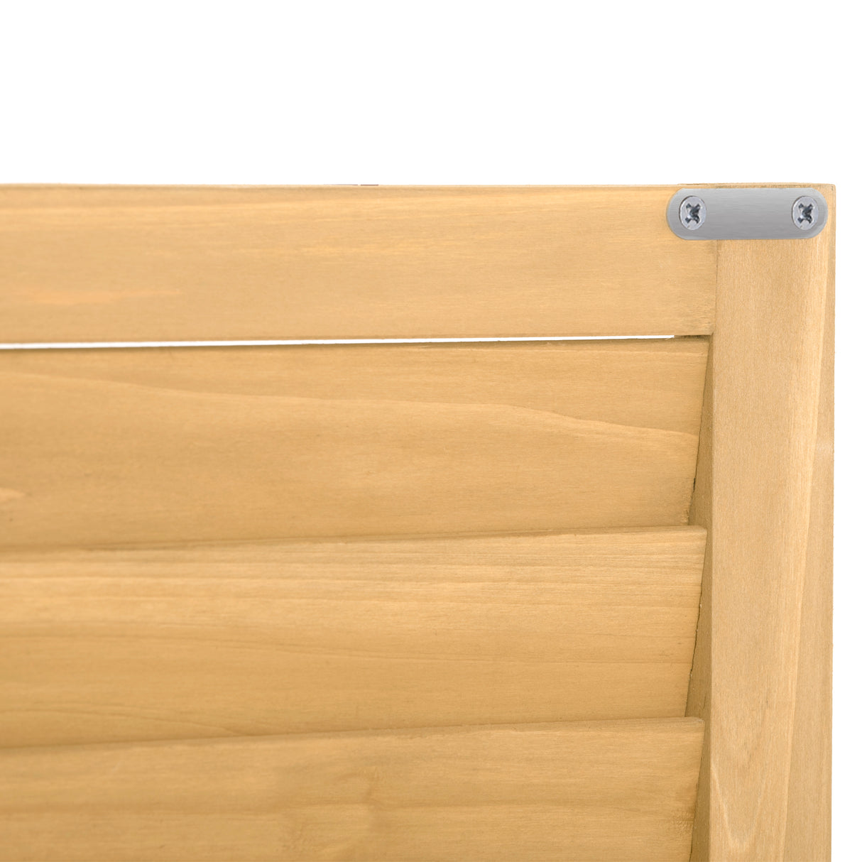 Wooden Garden Shed 3-tier Patio Storage Cabinet Outdoor Organizer Wooden Lockers with Wood (Natural Wood Color -Shutter Design) - Julia M LifeStyles