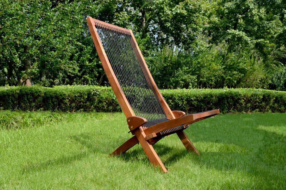folding roping wood chair - Julia M LifeStyles