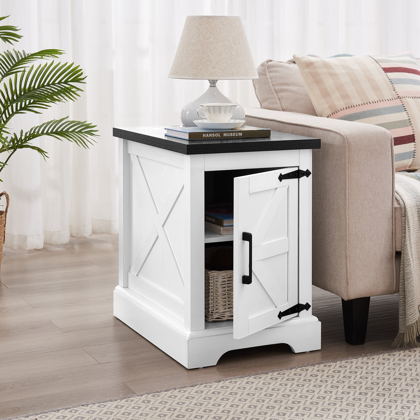 Farmhouse Coffee Table & End Table Barn design Center Table Rustic Cocktail Table with Hinged Lift Top and End Table - Julia M LifeStyles