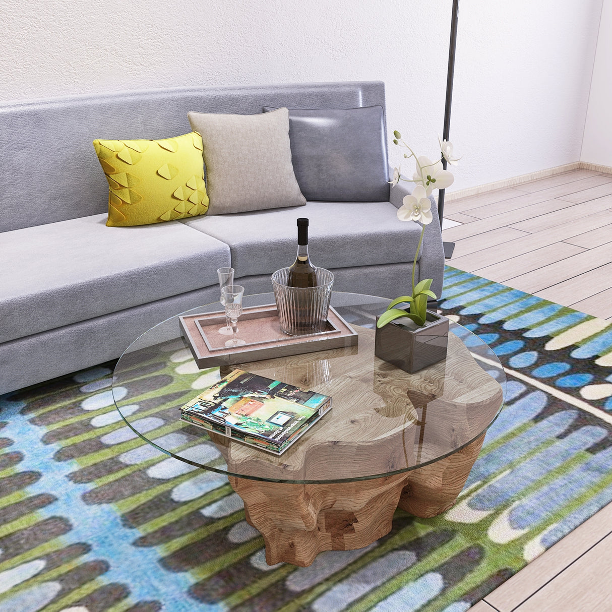 36" Inch Round Tempered Glass Table Top Clear Glass 1/4" Inch Thick Flat Polished Edge - Julia M LifeStyles