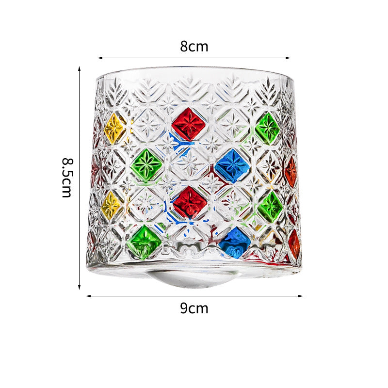 Hand drawn rotating glass cups multiple multi-purpose whiskey glasses rotating glass cups Julia M Home & Kitchen